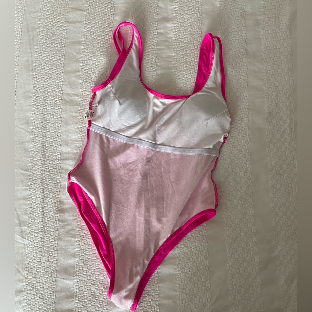 One Piece Retro U Back Swimsuits Tummy Control Padding Bathing Suit High Cut - Picture 14 of 16
